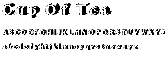Cup of tea font